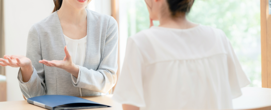 プリエ職員によるアドバイスで安心。